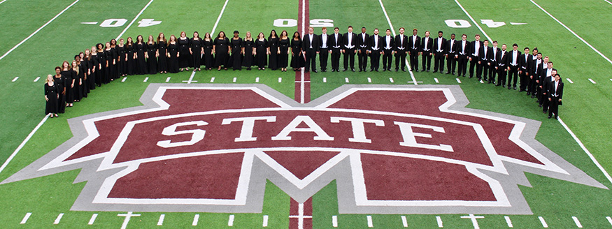 MSU’s State Singers pictured on the football field