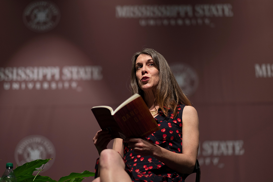 Catherine Pierce reads on stage