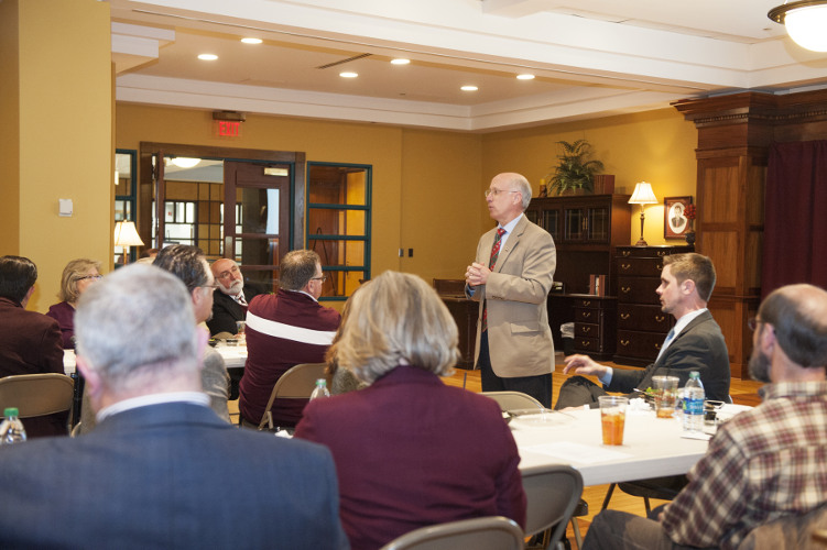 David Shaw, MSU vice president for research and economic development, is chair of the search committee for the university’s next provost and executive vice president. He addressed the Academic Department Heads Executive Committee today [Jan. 29] to ask their help in recruiting the “best possible candidates” for the post.