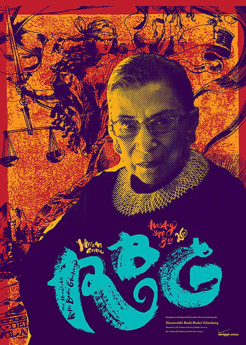 Jamie Burwell Mixon's award-winning Ruth Bader Ginsburg poster