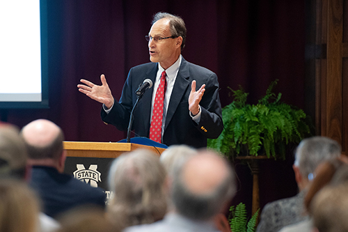 Alabama historian George C. Rable delivers the second annual Frank and Virginia Williams Lecture on Lincoln and Civil War Studies on Thursday [Nov. 1] at Mississippi State’s Mitchell Memorial Library. (Photo by Megan Bean)