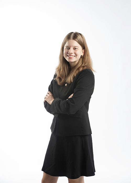 Studio portrait of Mia Robertson