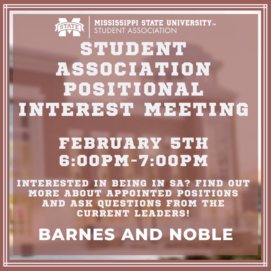 Interest Meeting Student Association Appointed Executive Cabinet