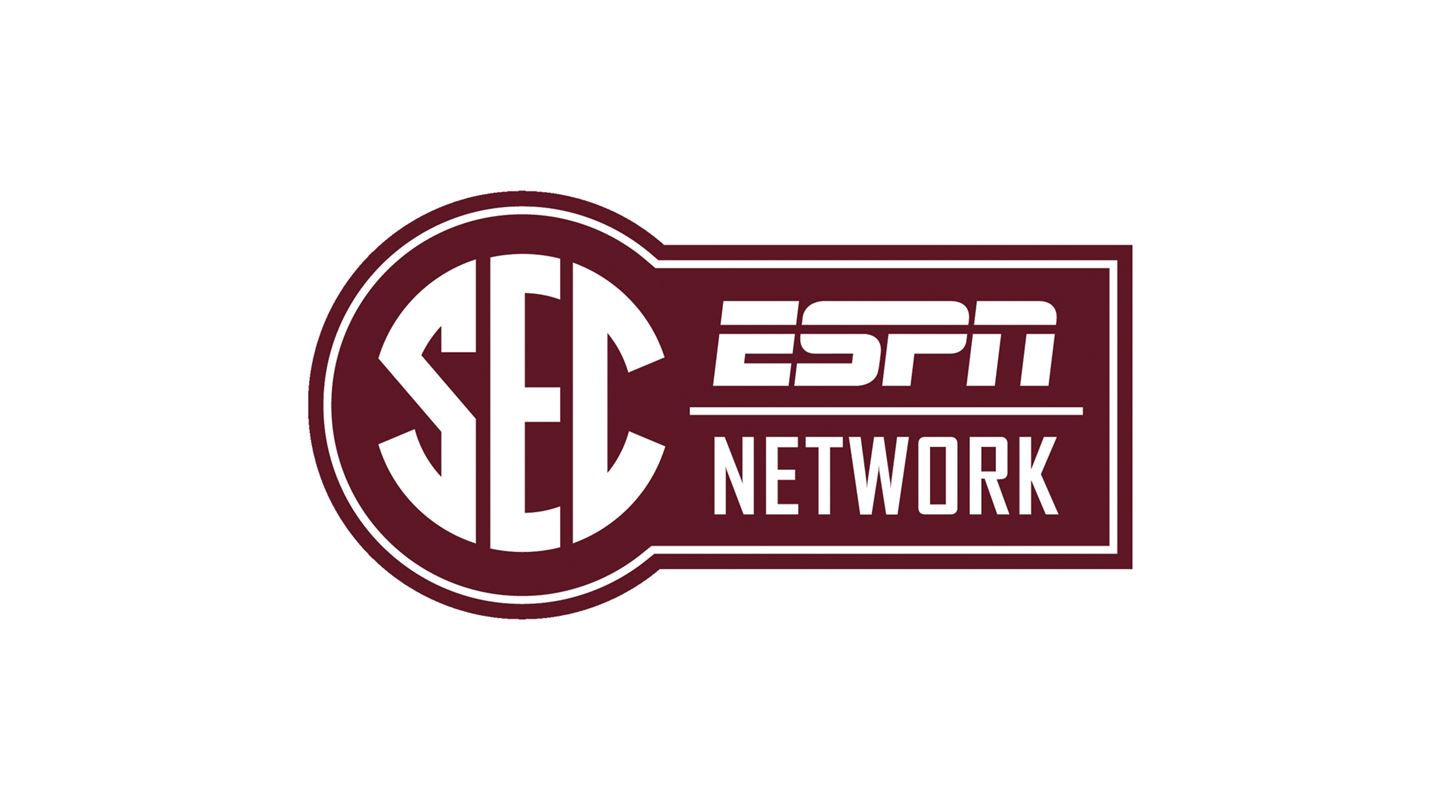 SEC Network logo in maroon and white