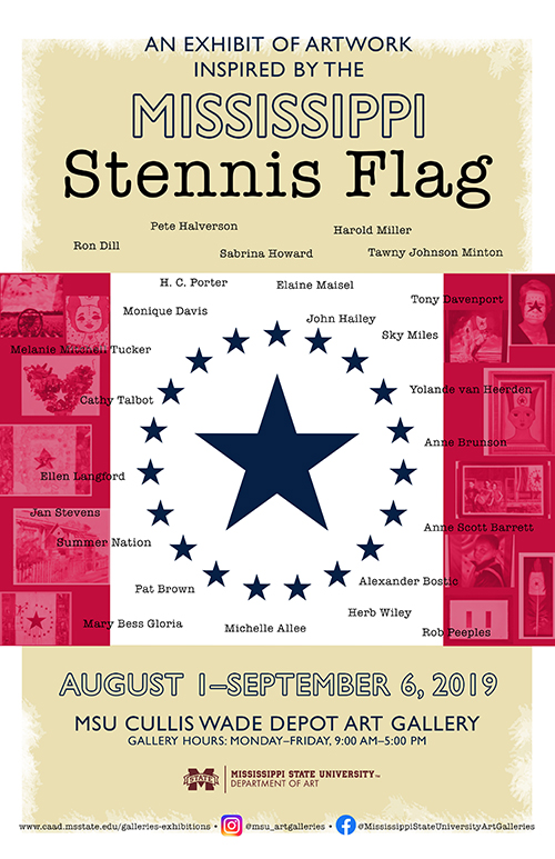 The Mississippi Stennis Flag Exhibition opens Thursday [Aug. 1] at Mississippi State’s Cullis Wade Depot Art Gallery. (Submitted photo)