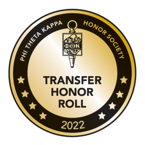 PTK Transfer Honor Roll badge