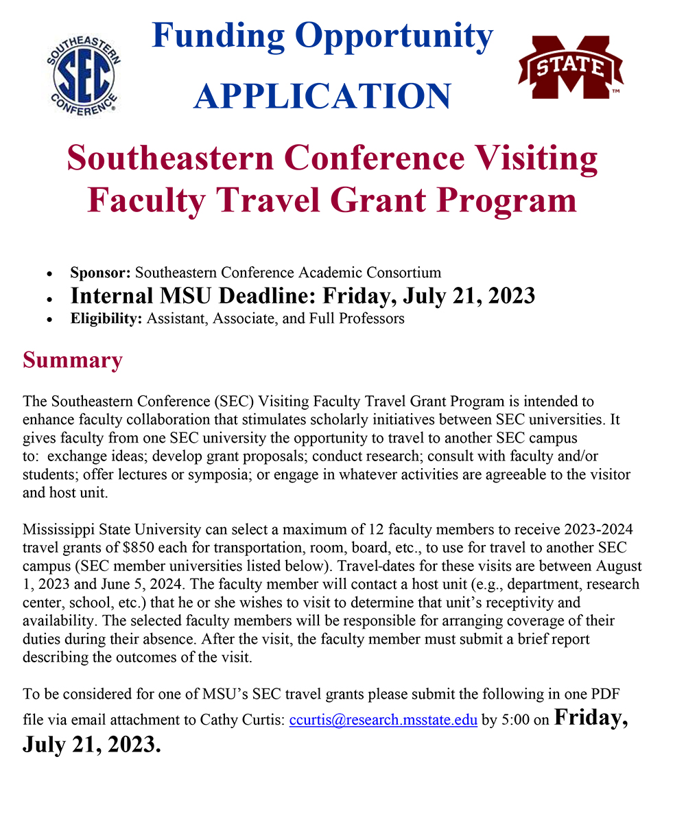 sec travel grant tamu