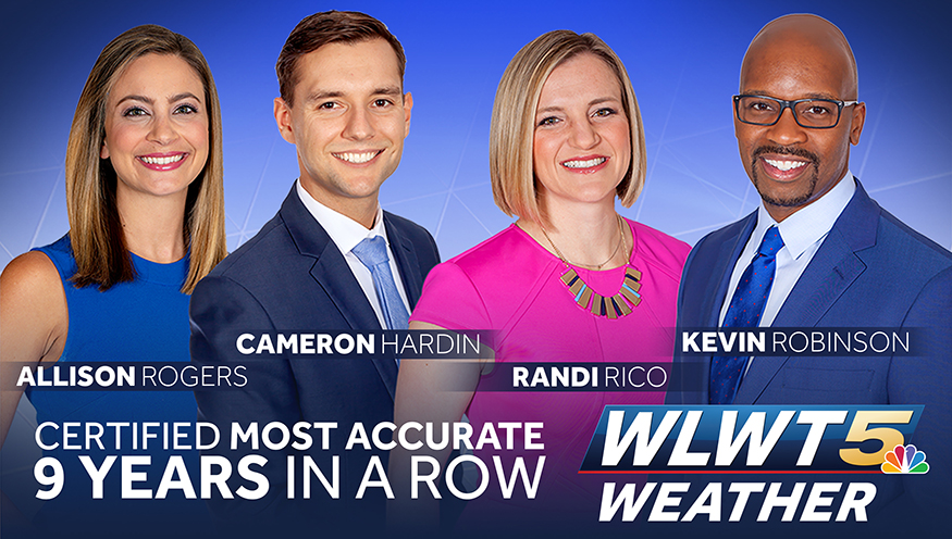 WLWT meteorologists Allison Rogers, Cameron Hardin, Randi Rico and Kevin Robinson