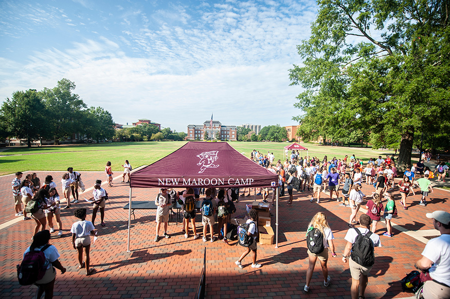Mississippi State is hosting a variety of activities this month to welcome new students to campus. The fun starts Sunday [Aug. 11] when the university hosts its sixth New Maroon Camp for incoming freshmen and transfer students. (Photo by Logan Kirkland)