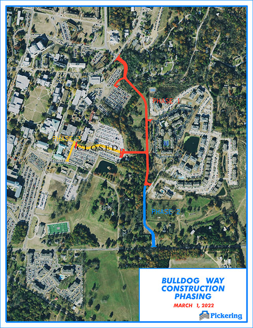 Map showing partial closing of West Connector Road