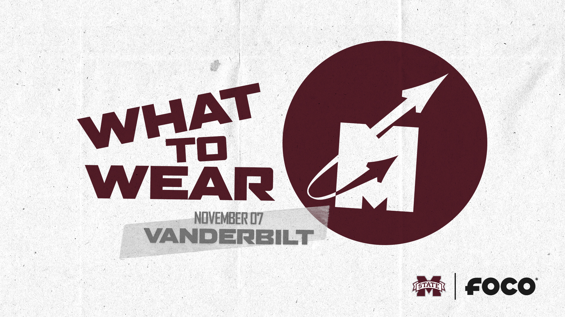 Maroon, white and gray graphic with a maroon and white "Flying M" logo 