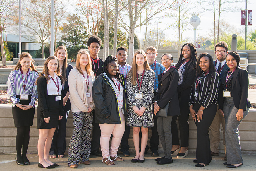 WFP MYI participants include (front, l-r) Shelby Wheat, Sarina Dale, Abigail Shaw, Sherquesha Stewart, Ayden Richardson, Tomyah Smith, Tera Dora, Jilkiah Bryant; (back, l-r) Mary Driskill, Quentin Jamison, Jarius Hudgins, Kaleb Kellum, Dominique Key, Jonah Holland (Photo by Dominique Belcher)