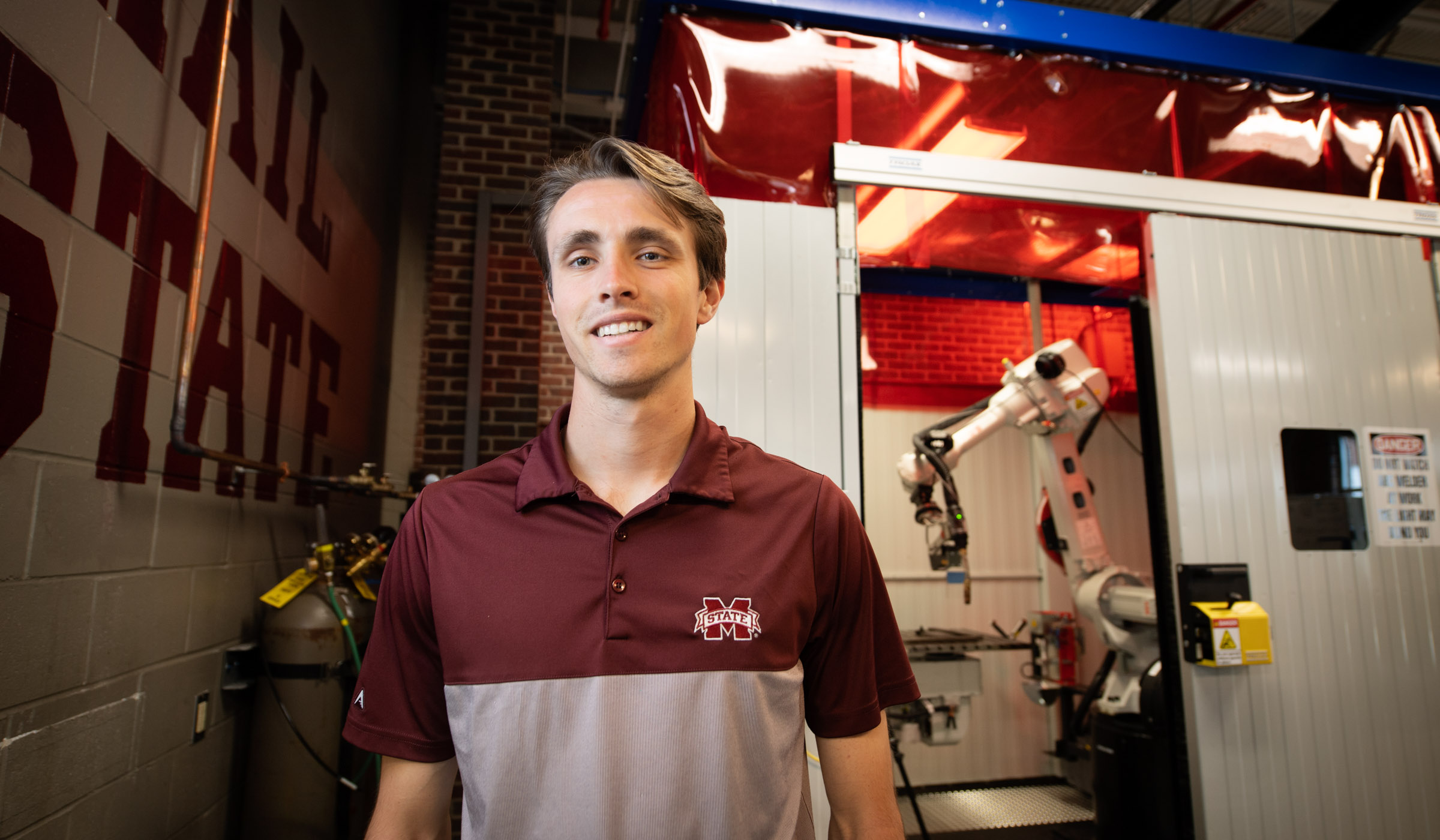 Christian Zamiela, pictured in the CAVS additive manufacturing lab