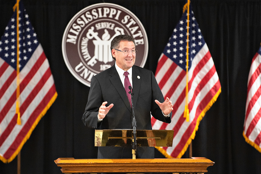 U.S. Rep. Gregg Harper speaks before formally donating his papers to Mississippi State University during a Friday [Oct. 5] ceremony on the MSU campus. (Photo by Beth Wynn)