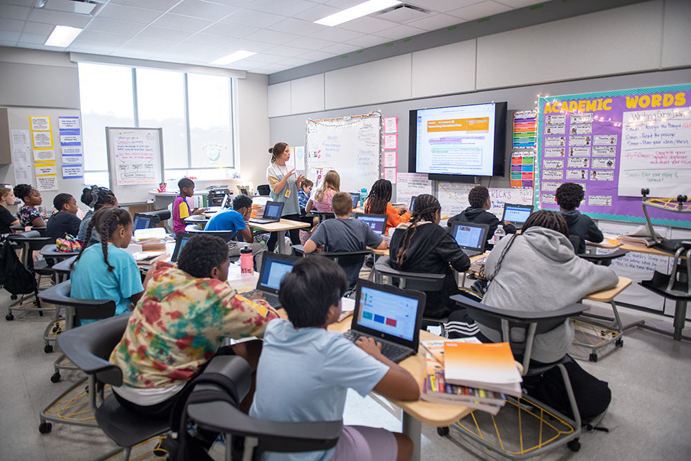 Partnership Middle School classroom