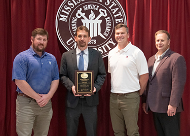 Wes Schilling and Scott Willard (center) pictured with Tyler Anderson and Lee Tucker of Mississippi Land Bank