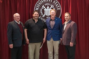 Former CALS Dean and MAFES Director George Hopper; Day’s faculty advisor, Professor John Riggins; Dutton Day and CALS Dean and MAFES Director Scott Willard