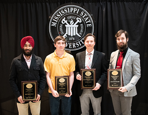 Bhupinder Singh, Austin Drury, Caleb Lemley and Ryan Whitehouse (Photo by Dominique Belcher)