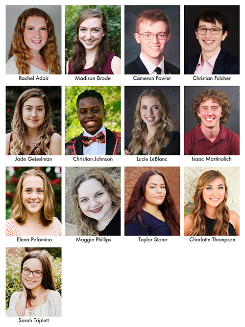 Portraits of MSU's 2020-21 Provost Scholars in grid format