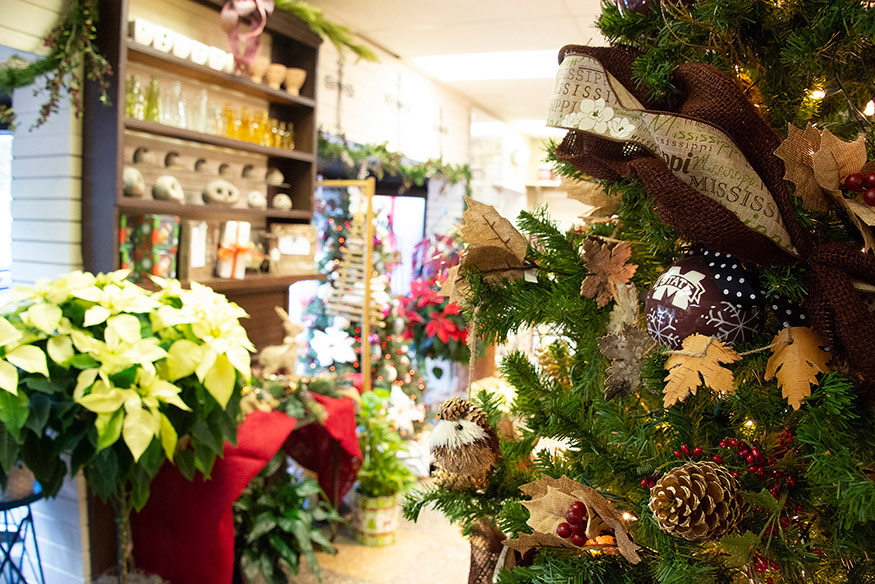 The annual holiday open house at Mississippi State University Florist is set for Friday [Nov. 16] from 9 a.m. – 4 p.m. The event will feature refreshments and a McCarty pottery door prize giveaway. (Photo by Karen Brasher)
