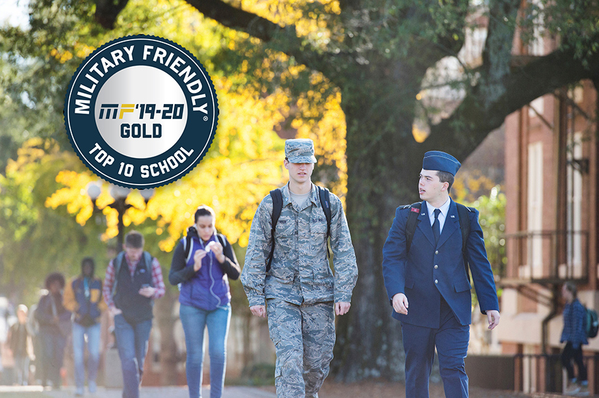 Mississippi State is once again being recognized for its commitment to America’s service members, veterans and dependents, earning a top 10 Military Friendly school designation from VIQTORY, formerly Victory Media. (Photo by Megan Bean)