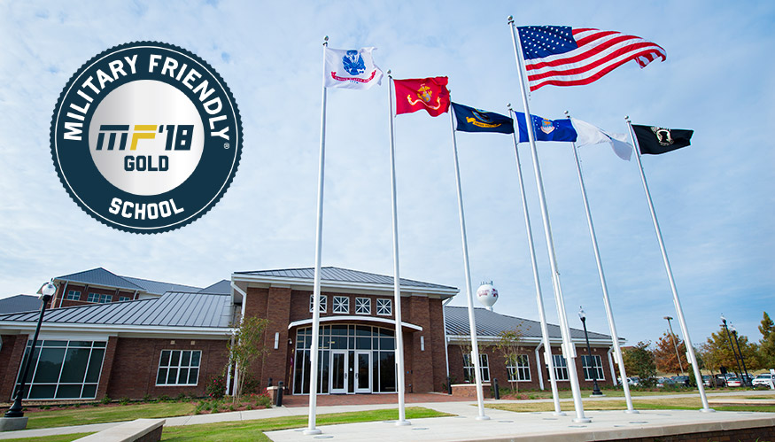 Mississippi State University has earned the 2018 Military Friendly Schools Gold Medal, a reflection of MSU’s commitment to America’s armed services veterans and their dependents. (Photo by Russ Houston)