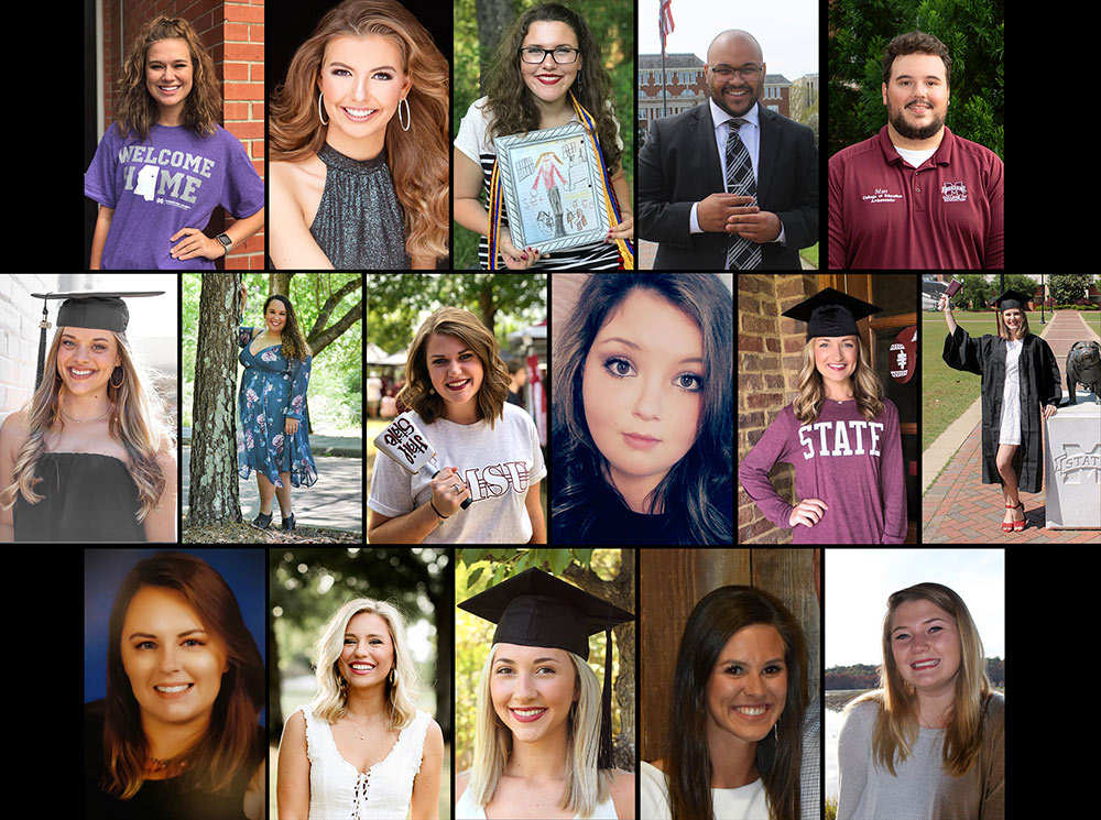A composite photo of each of the Outstanding Internship Award winners with one not pictured