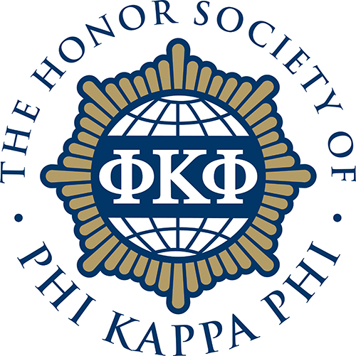 The words "The Honor Society of Phi Kappa Phi" circle around the organization's Greek letter logo