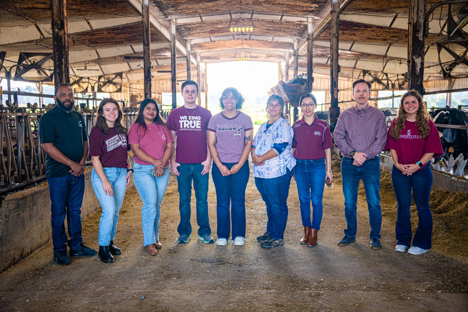 Mississippi State student and faculty researchers pose.