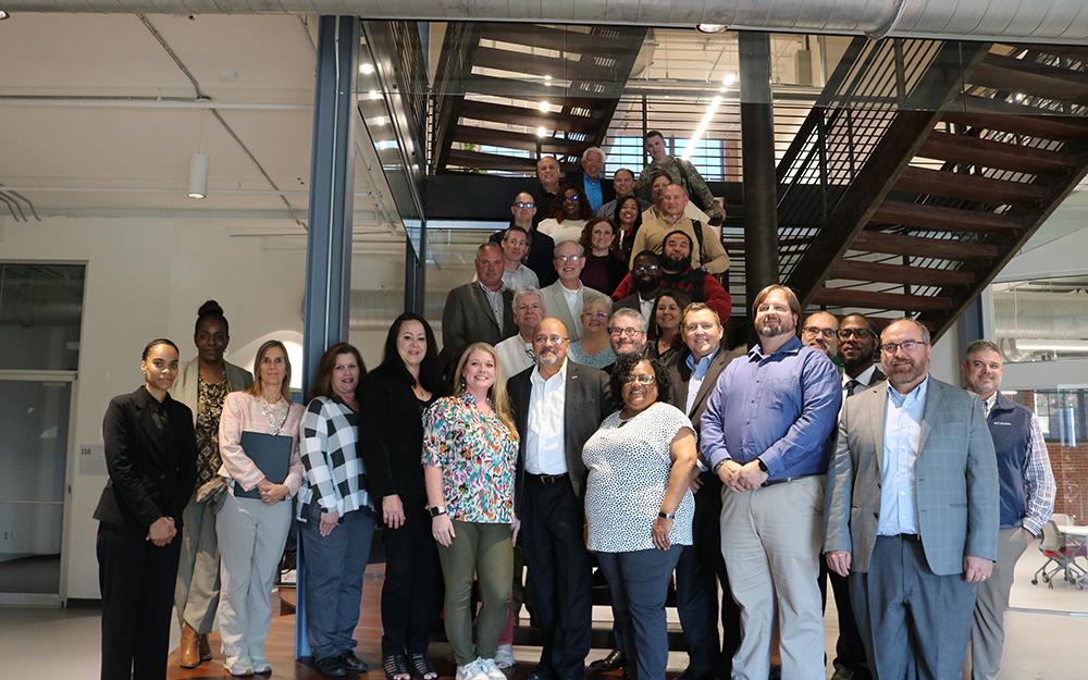 Participants of a a recent cyber tabletop exercise in Vicksburg pose for a photo.
