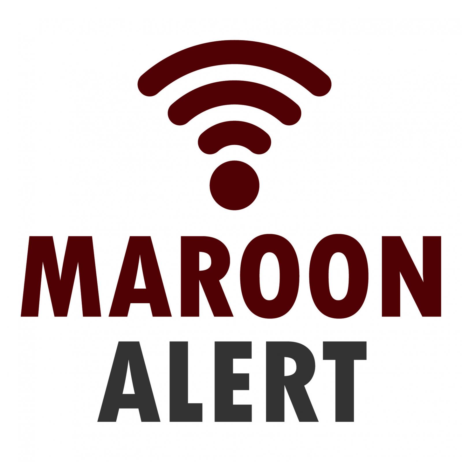 Maroon Alert graphic