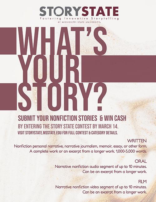 A promotional poster for Story State 2025 is pictured.