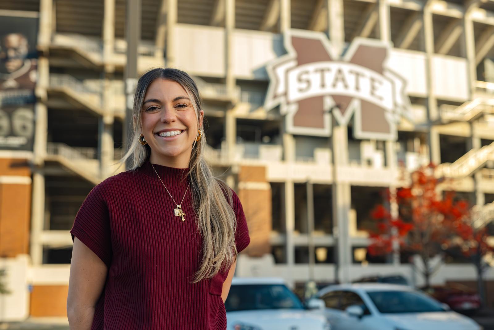 With a passion for leadership and growth, Natalie Smith is advancing her career through Mississippi State courses in organizational leadership, building skills to make a lasting difference in her field.