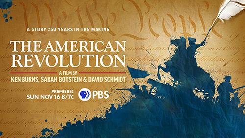 A promotional poster for "The American Revolution."