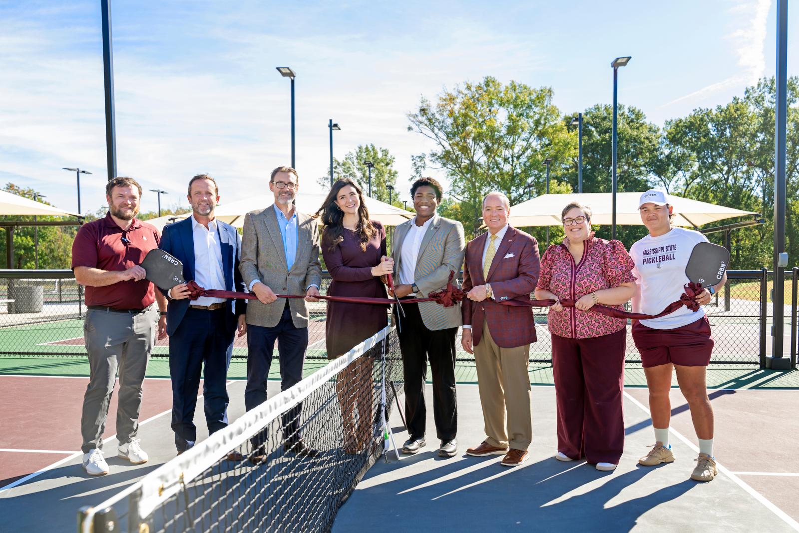 people on pickleball court