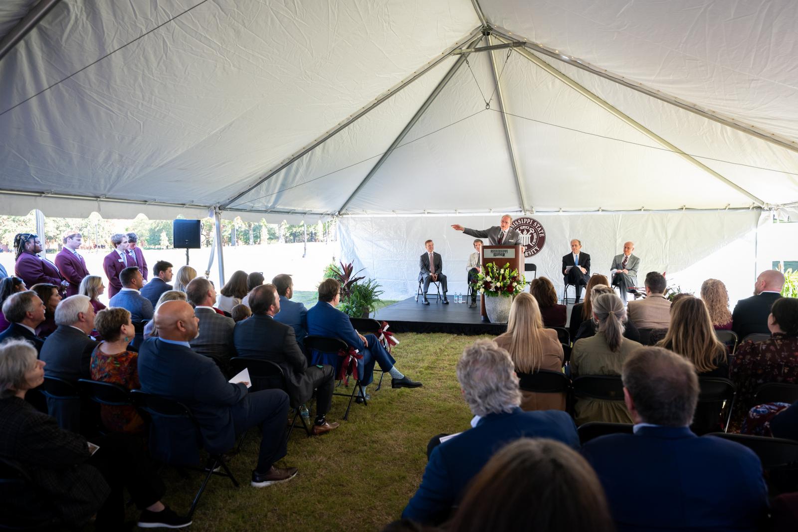 MSU President Mark E. Keenum said the Jim and Thomas Duff Center will “change many lives and help make our great state even better” during the university’s dedication Wednesday [Nov. 5]. The building fosters a cohesive learning environment for students and educational practitioners and serves as a vital resource for Mississippi children and families.