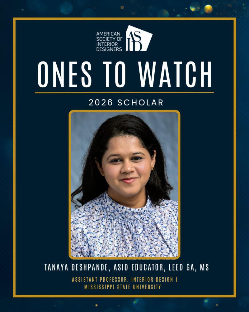 Tanaya Deshpande, ASID's One to Watch graphic