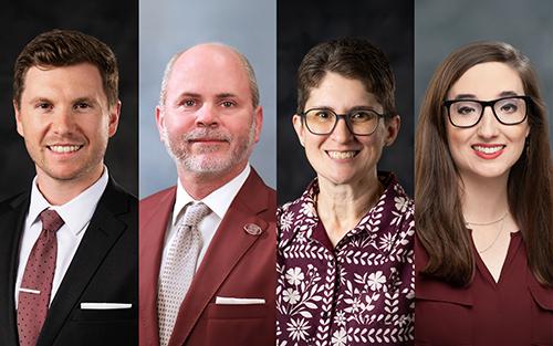 A composite photo featuring John Carver Middleton, Brian Smith, Lesley Strawderman and Emily Wall.