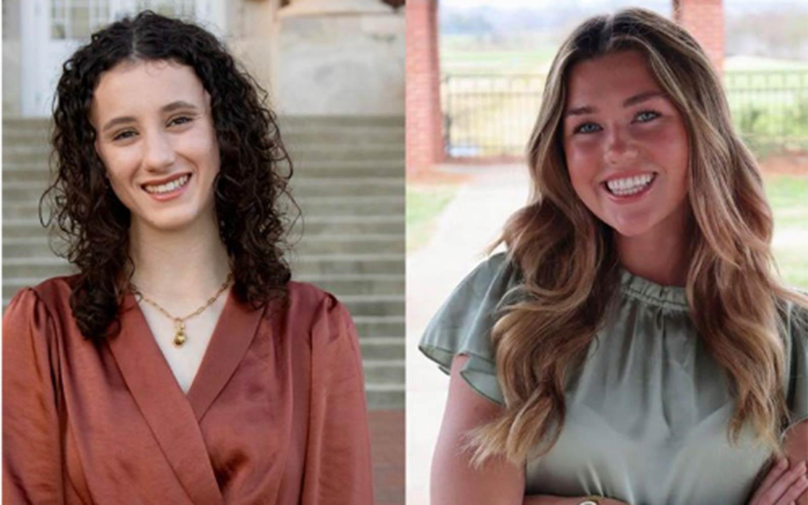 photo composite of two students' headshots