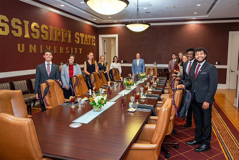 President Keenum with SA Executive Council members in a conference room