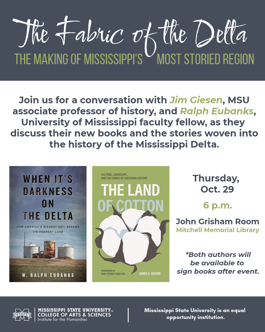 Institute for humanities conversation with MSU's Jim Giesen